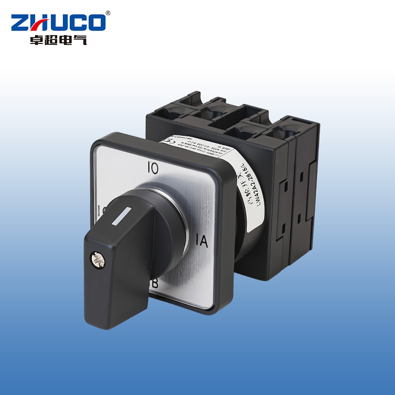 ZHUCO LW42A2-2815/LF406 Interruptor de leva de medición de conversión de corriente trifásica de dos transformadores de corriente con posición cero y sin cable neutro