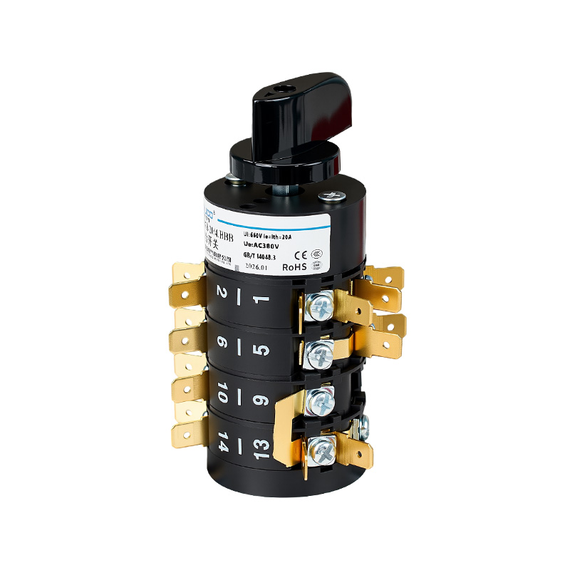 ZHUCO HZ5B-204.Interruptor combinado BBB 0-1-2-3-4-5-6 de 7 posiciones y 4 secciones