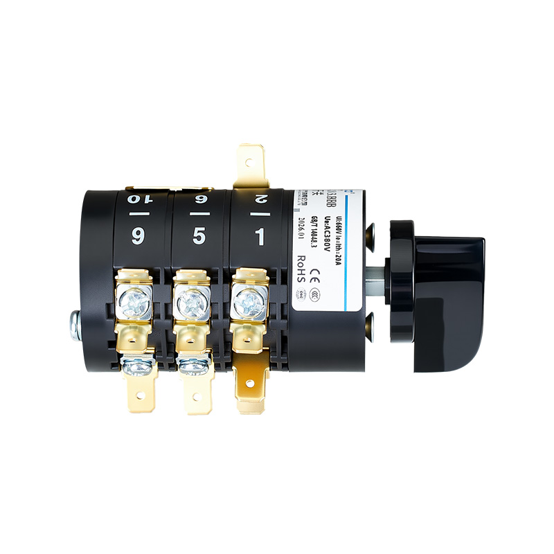 ZHUCO HZ5B-20/3.BBB 1-0-2-3-4-5-6-7 Interruptor combinado de tres secciones y ocho posiciones