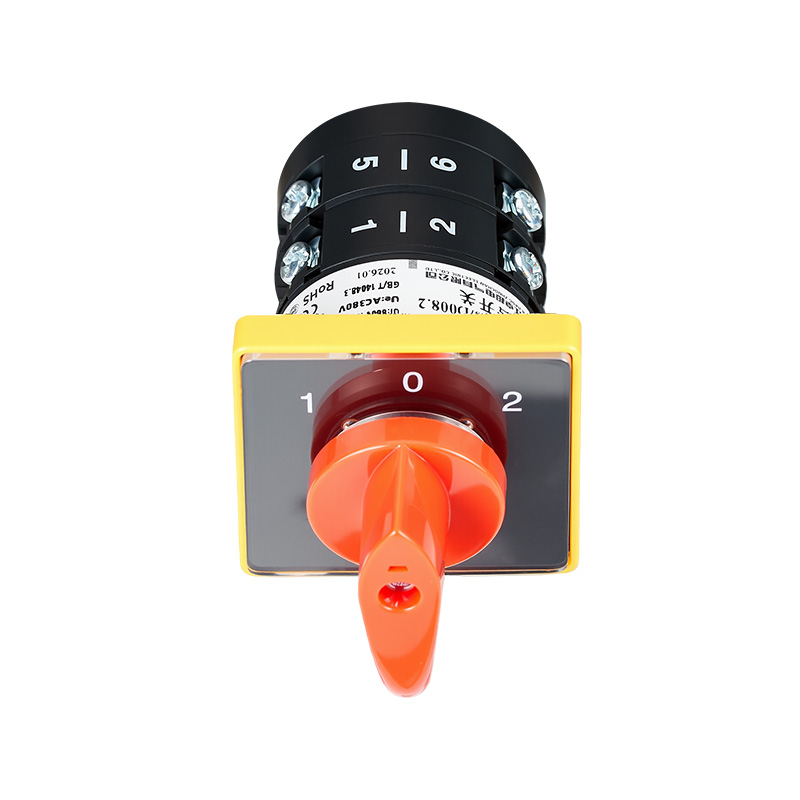 ZHUCO HZ5B-10/D008.2 1-0-2 Interruptor combinado de tres posiciones y dos secciones