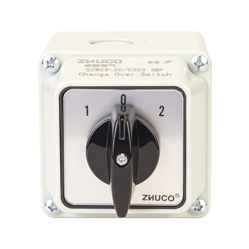 Interruptor de cambio de tres circuitos protegido IP65 ZHUCO SZW26-20/D303.3BF