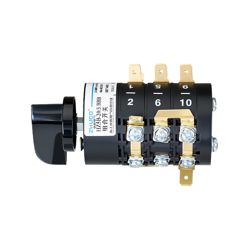 ZHUCO HZ5B-20/3.BBB 1-0-2-3-4-5-6-7 Interruptor combinado de tres secciones y ocho posiciones