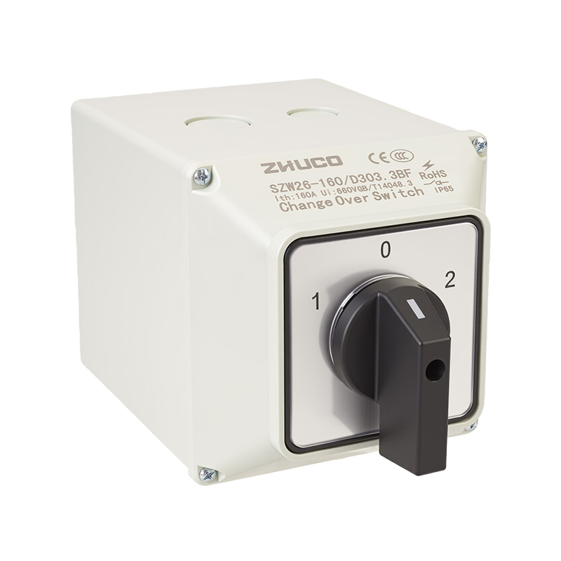 Interruptor de transferencia de protección IP65 de tres circuitos de corriente ultraalta ZHUCO SZW26-160/D303.3BF