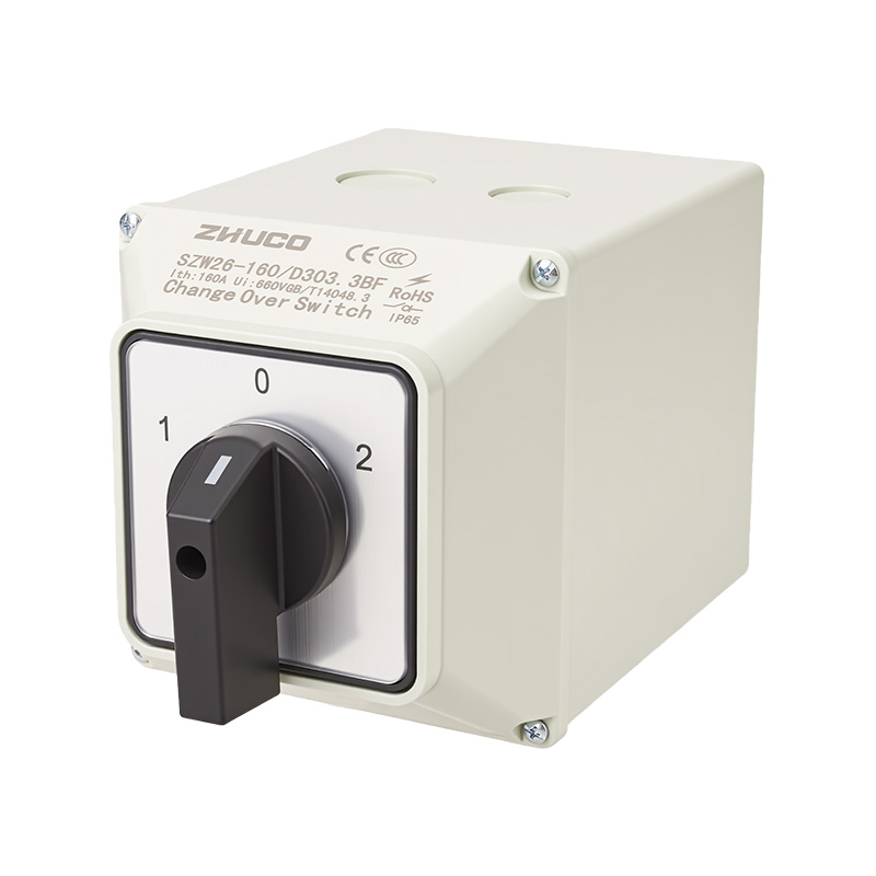 Interruptor de transferencia de protección IP65 de tres circuitos de corriente ultraalta ZHUCO SZW26-160/D303.3BF