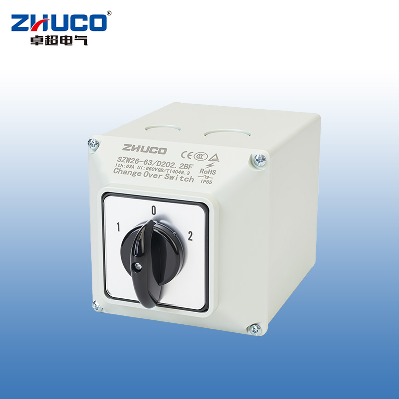 Interruptor de transferencia de protección IP65 de alta corriente ZHUCO SZW26-63/D202.2BF
