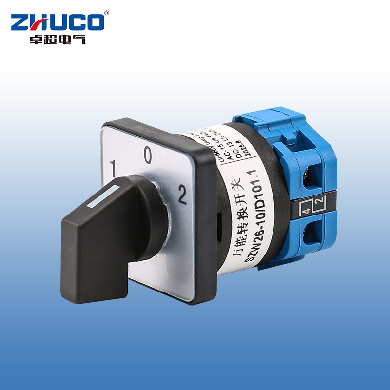 ZHUCO SZW26-10/D101.1 1-0-2 Interruptor de cambio de sección única de tres posiciones