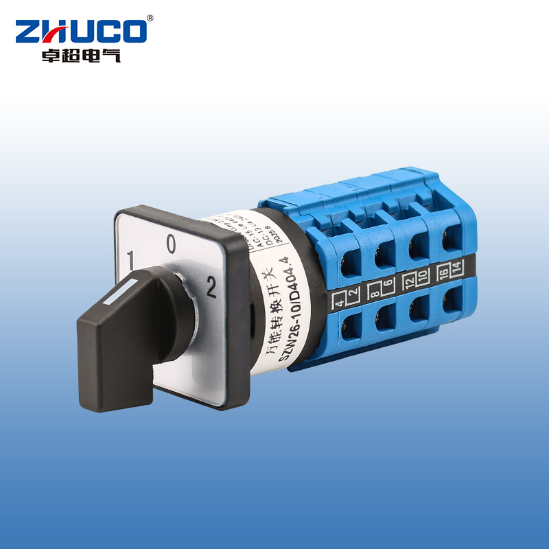 ZHUCO SZW26-10/D404.4 1-0-2 Interruptor de cambio de tres posiciones y cuatro secciones