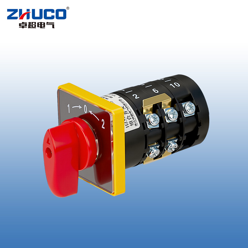 ZHUCO HZ5B-10/B005.3 1-0-2 Interruptor combinado de reinicio automático de tres posiciones y tres secciones