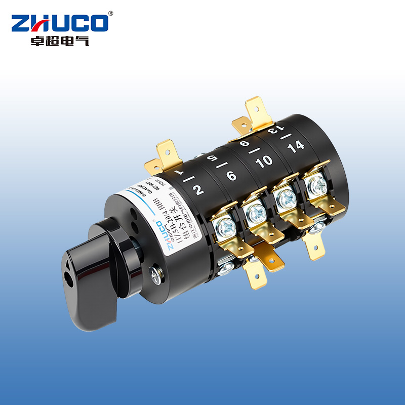 ZHUCO HZ5B-204.Interruptor combinado BBB 0-1-2-3-4-5-6 de 7 posiciones y 4 secciones