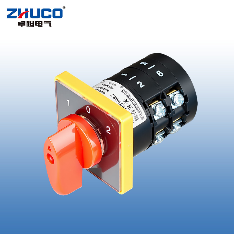 ZHUCO HZ5B-10/D008.2 1-0-2 Interruptor combinado de tres posiciones y dos secciones