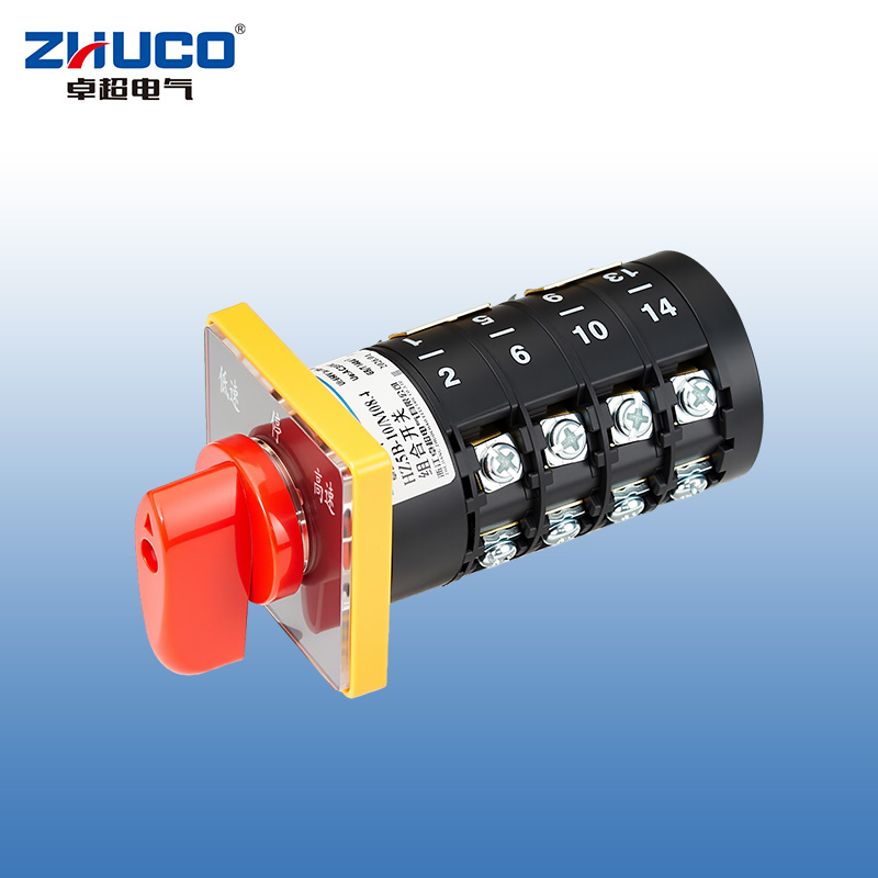 ZHUCO HZ5B-10/M08.4 Interruptor combinado de tres posiciones y cuatro secciones de velocidad rápida/lenta