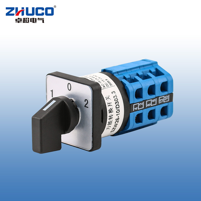 ZHUCO SZW26-10/D303.3 1-0-2 Interruptor de cambio de tres posiciones y tres secciones