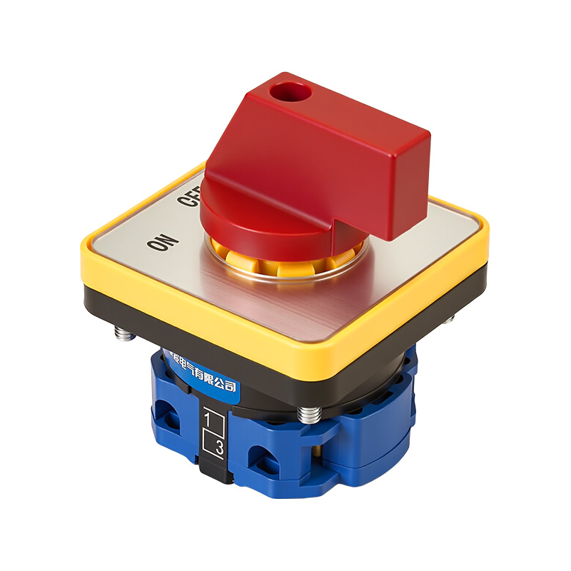 ZHUCO SZW26-20/D101.1 Panel plateado manija roja ON-OFF-ON Interruptor de cambio de sección única de tres posiciones