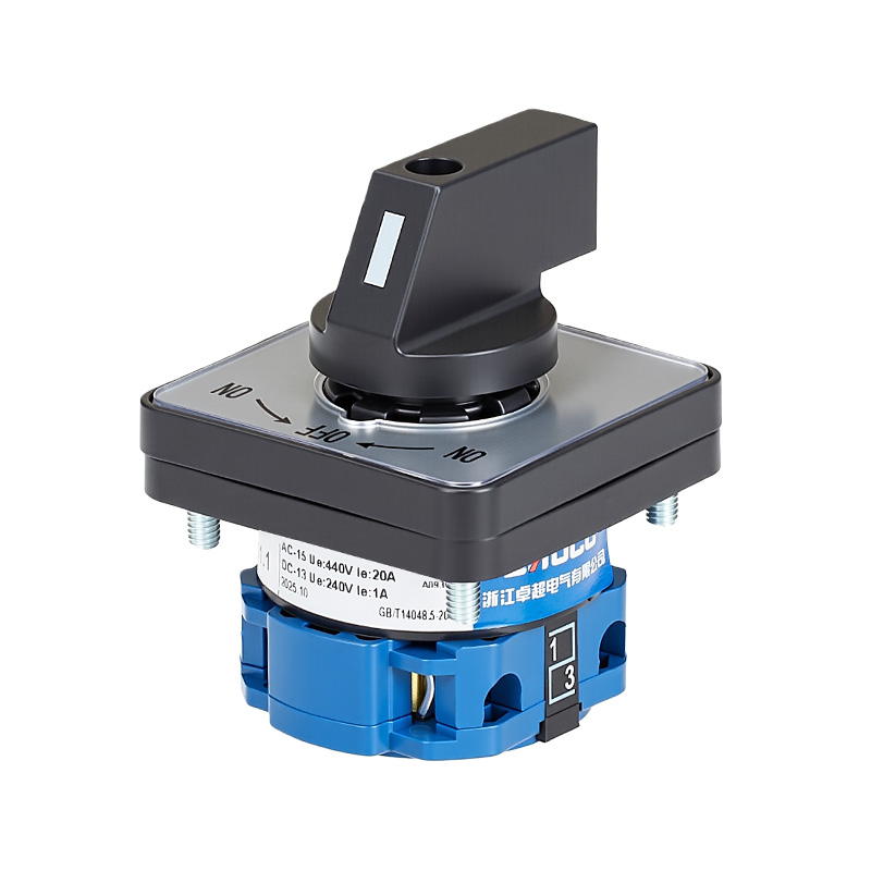 ZHUCO SZW26-20/B101.1 ON-OFF-ON Interruptor de conmutación de reinicio automático de una sección y tres posiciones