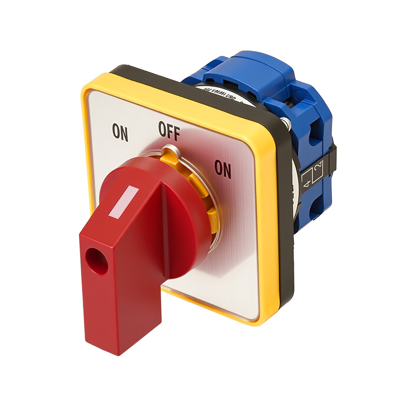 ZHUCO SZW26-20/D101.1 Panel plateado manija roja ON-OFF-ON Interruptor de cambio de sección única de tres posiciones