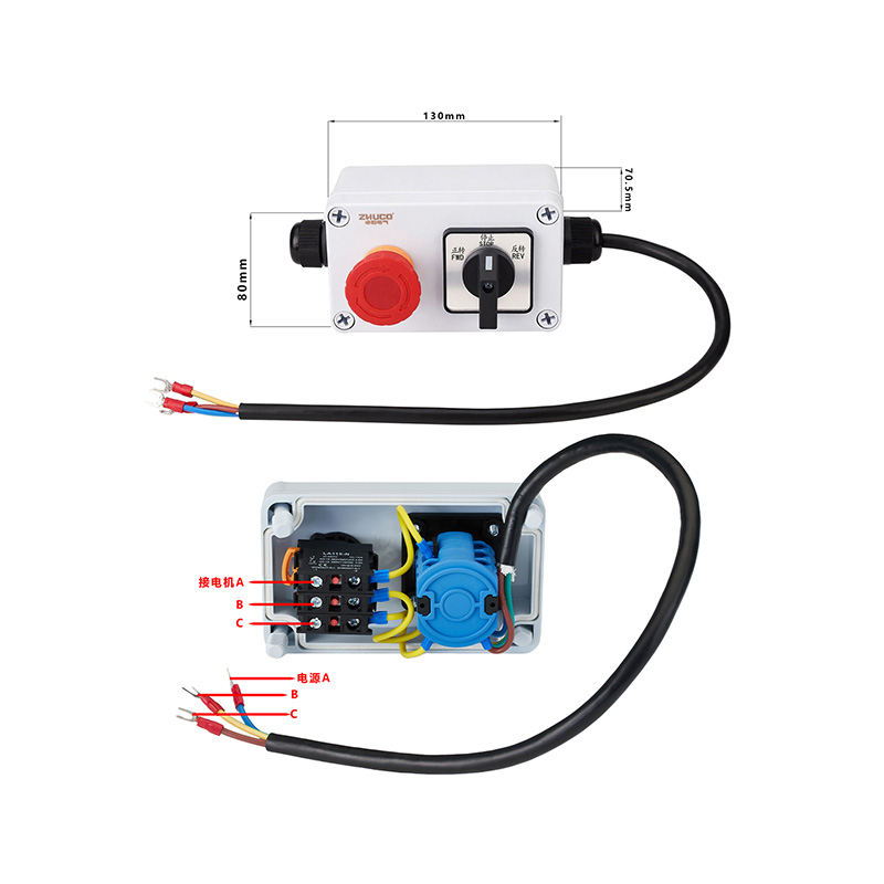 ZHUCO SZW26-20/5.5N.3 Interruptor de avance/retroceso de parada de emergencia trifásico