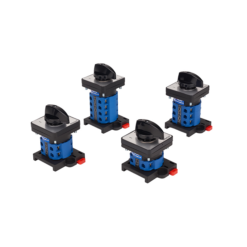 ZHUCO SZW26-20 D202.2-B11R Interruptor de cambio de montaje de riel DIN de dos secciones y tres posiciones