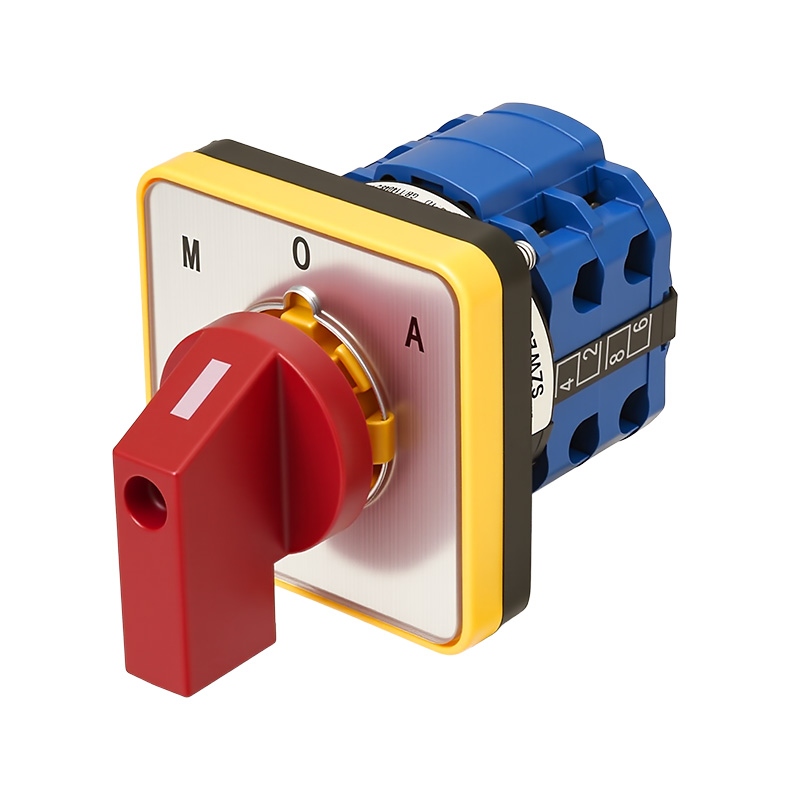 ZHUCO SZW26-20D/202.2 Manija roja con panel plateado 1-0-2 Interruptor de cambio de dos secciones y tres posiciones