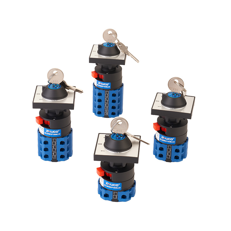 ZHUCO SZW26-20C/D202.2Y Interruptor de cambio de montaje de un solo orificio con bloqueo de dos secciones y tres posiciones