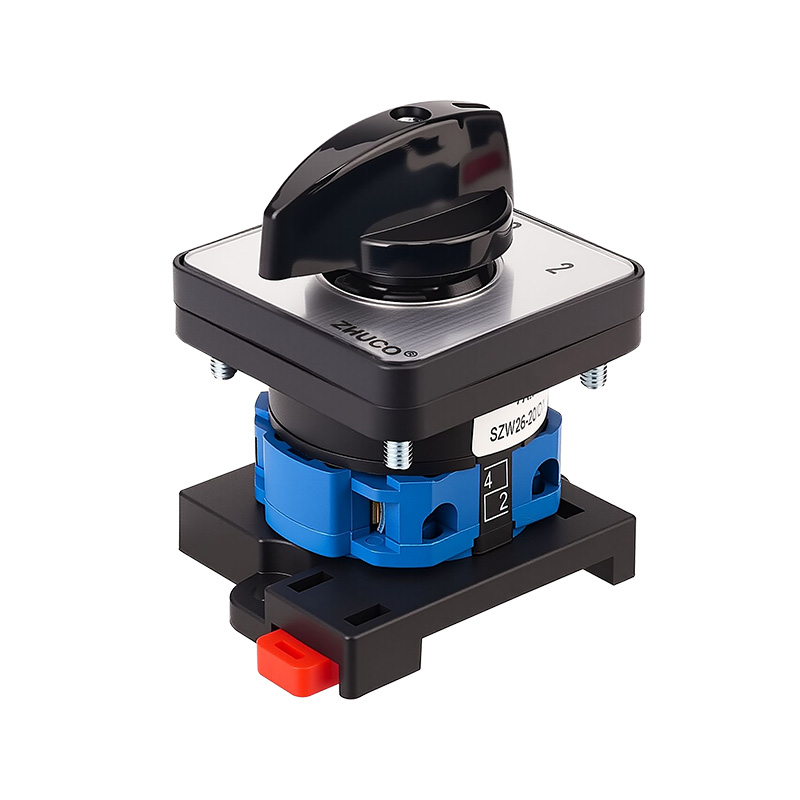 ZHUCO SZW26-20/D101.1-B11R 1-0-2 Interruptor de cambio de montaje de riel de una sección y tres posiciones