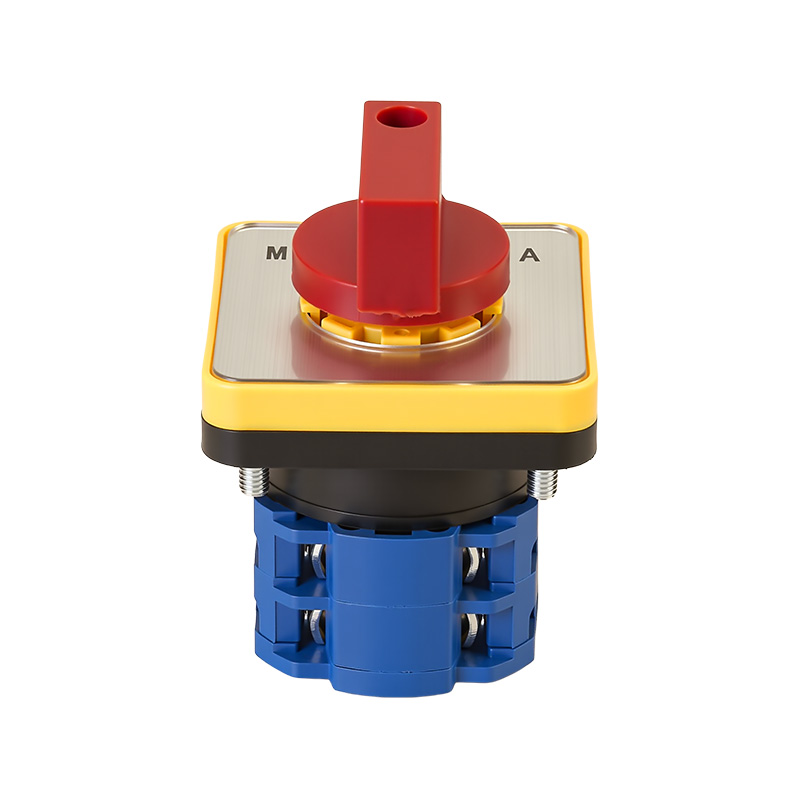 ZHUCO SZW26-20D/202.2 Manija roja con panel plateado 1-0-2 Interruptor de cambio de dos secciones y tres posiciones