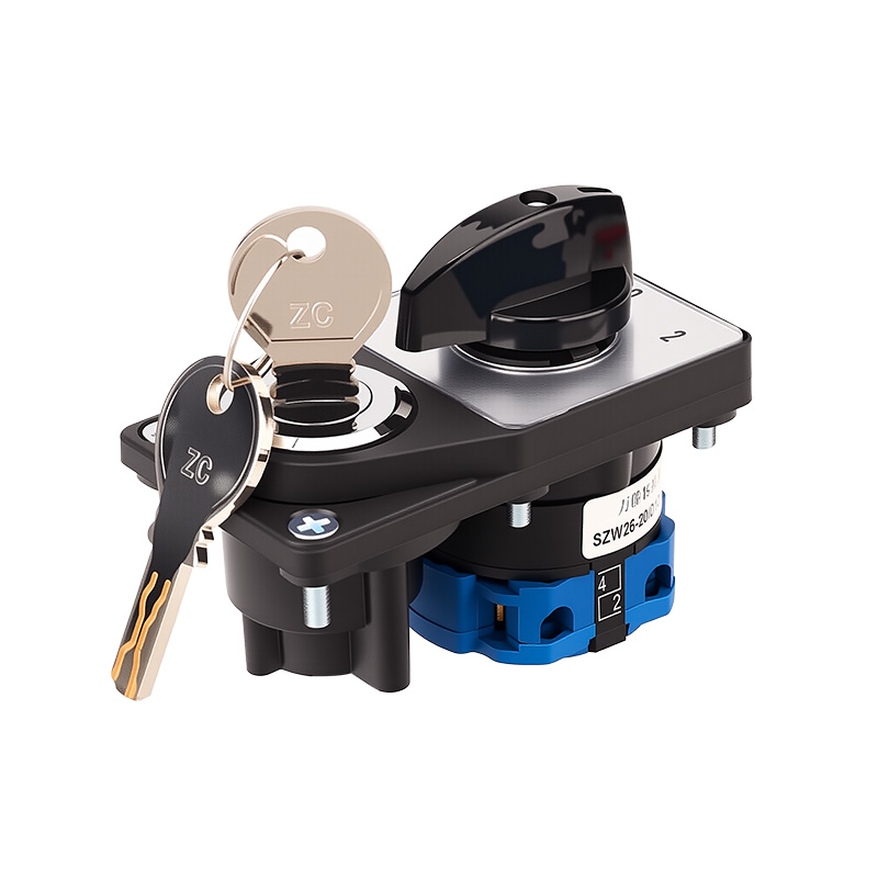 ZHUCO SZW26-20/D101.1YS Interruptor de cambio de sección única de tres posiciones con cerradura electrónica