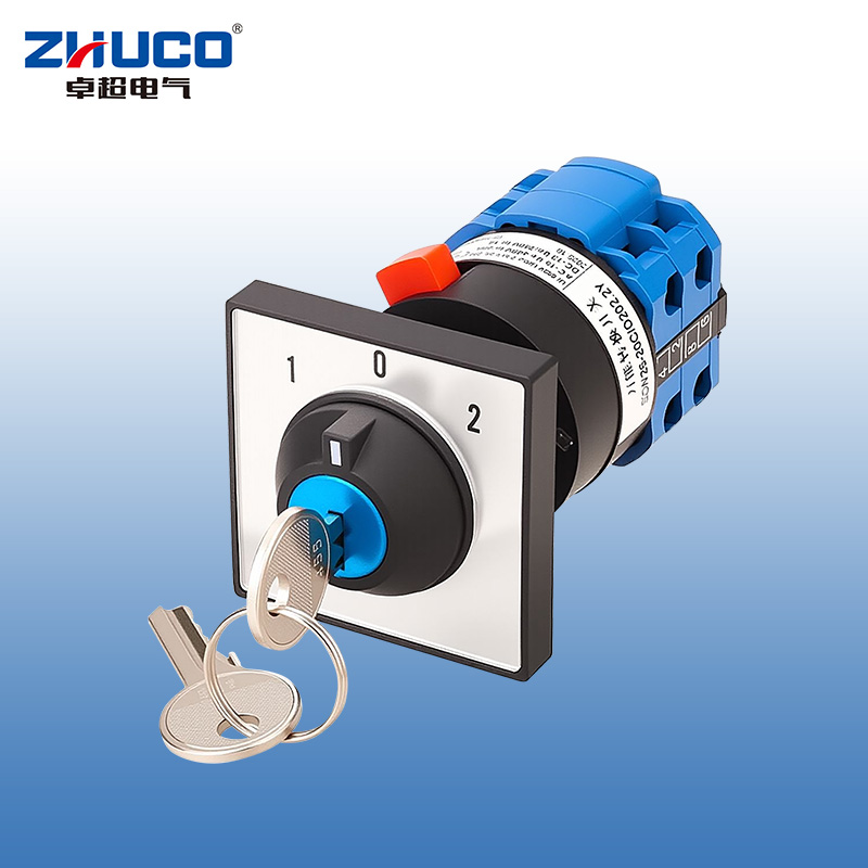 ZHUCO SZW26-20C/D202.2Y Interruptor de cambio de montaje de un solo orificio con bloqueo de dos secciones y tres posiciones