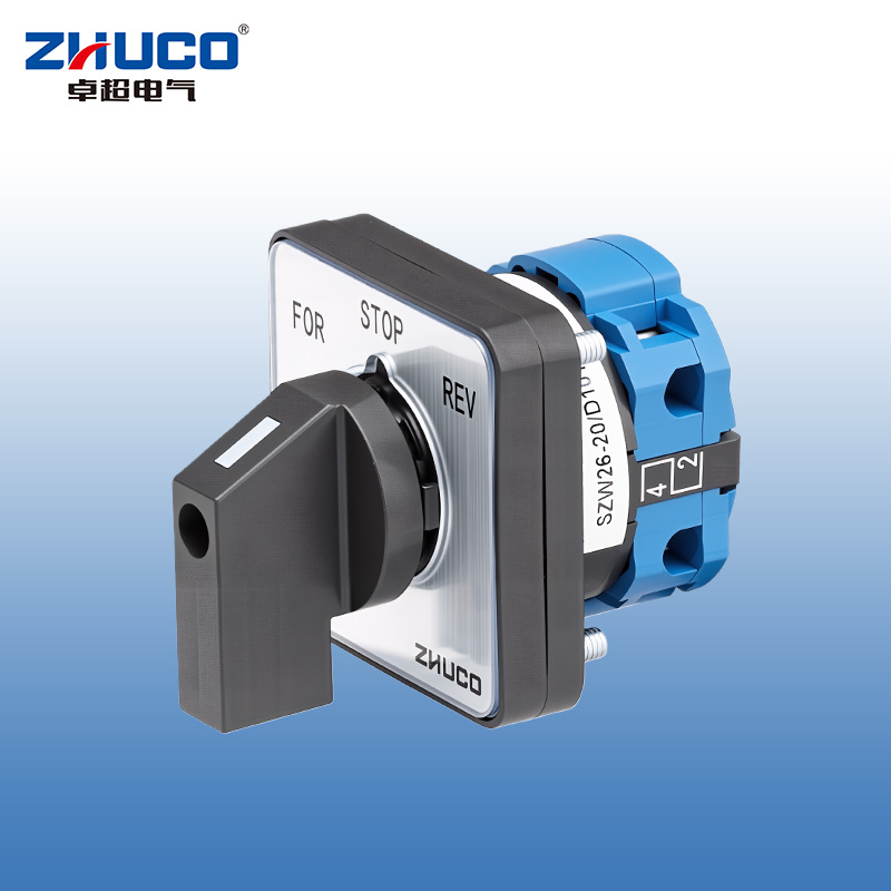 ZHUCO SZW26-20 D101.1 FOR-STOP-REV Interruptor de conmutación de tres posiciones y una sección