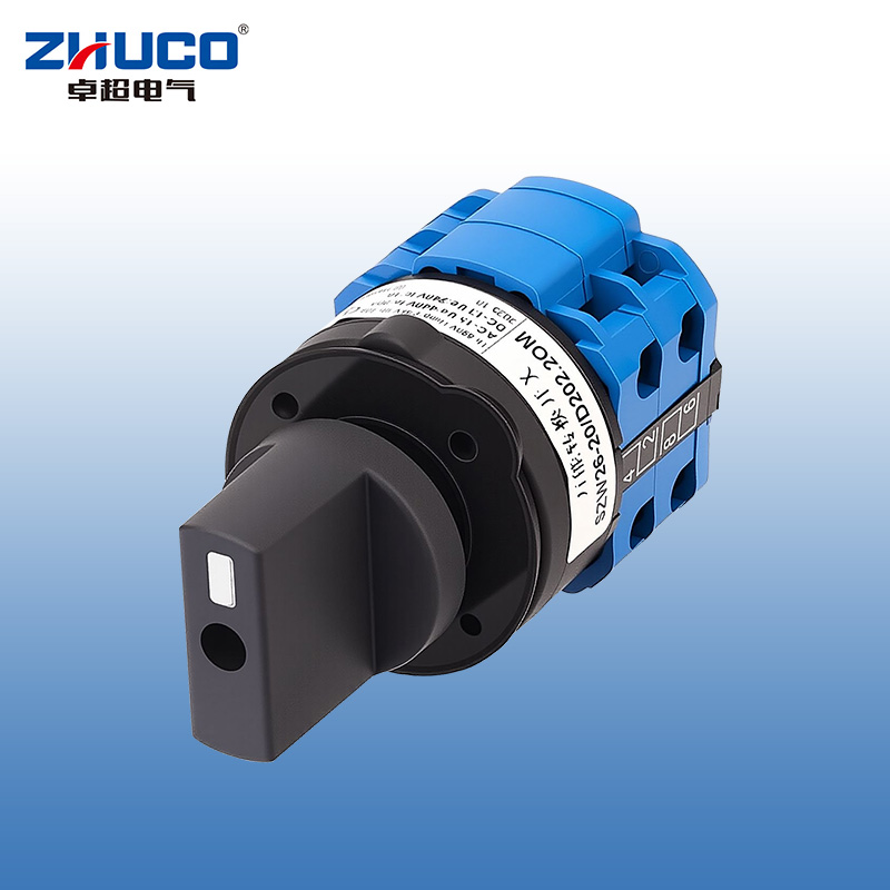 ZHUCO SZW26-20/D202.2OM 1-0-2 Interruptor de cambio de montaje doble de dos secciones y tres posiciones