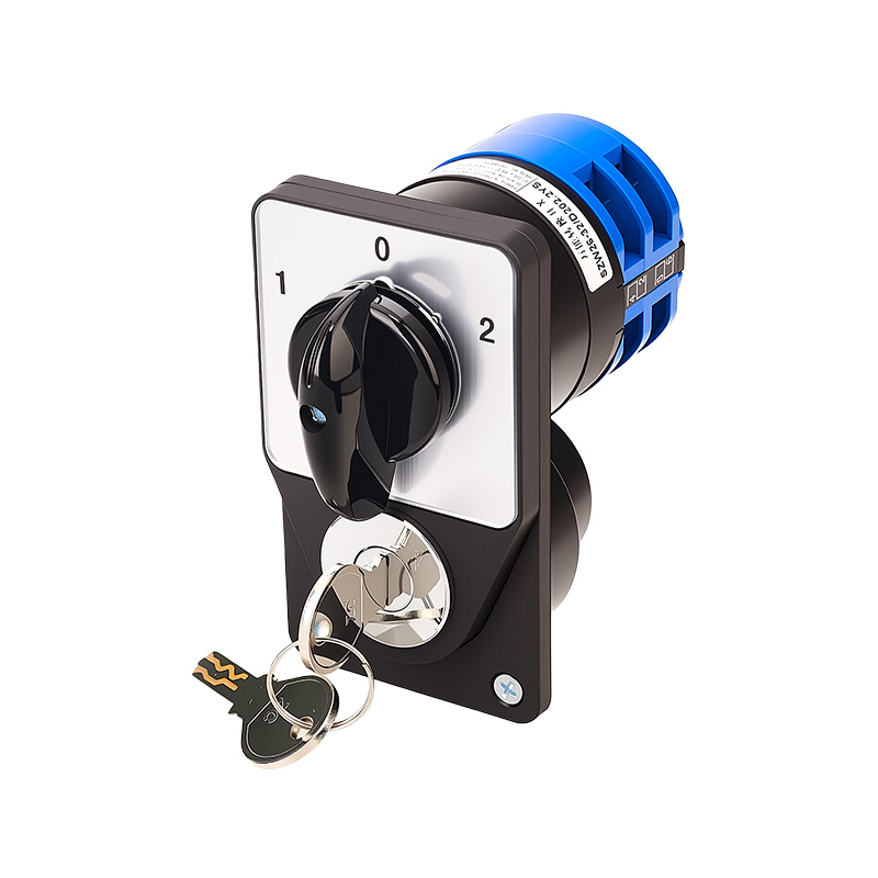 ZHUCO SZW26-32/D202.2YS 1-0-2 Interruptor de cambio de tres posiciones y dos secciones con cerradura electrónica