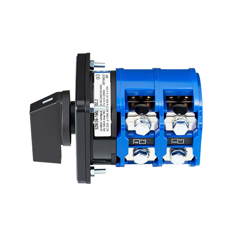 ZHUCO SZW26-160/D202.2 1-0-2 Interruptor de cambio de alta corriente de dos secciones y tres posiciones