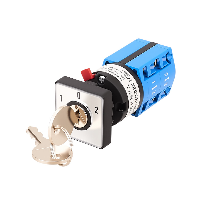 ZHUCO SZW26X-10C/D202.2Y 1-0-2 Interruptor de cambio de montaje de un solo orificio con bloqueo compacto de dos secciones y tres posiciones