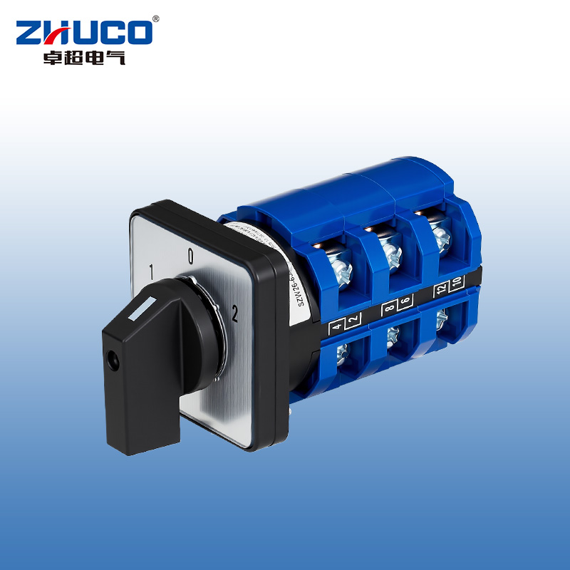 ZHUCO SZW26-63/D303.3 1-0-2 Interruptor de cambio de tres posiciones y tres polos