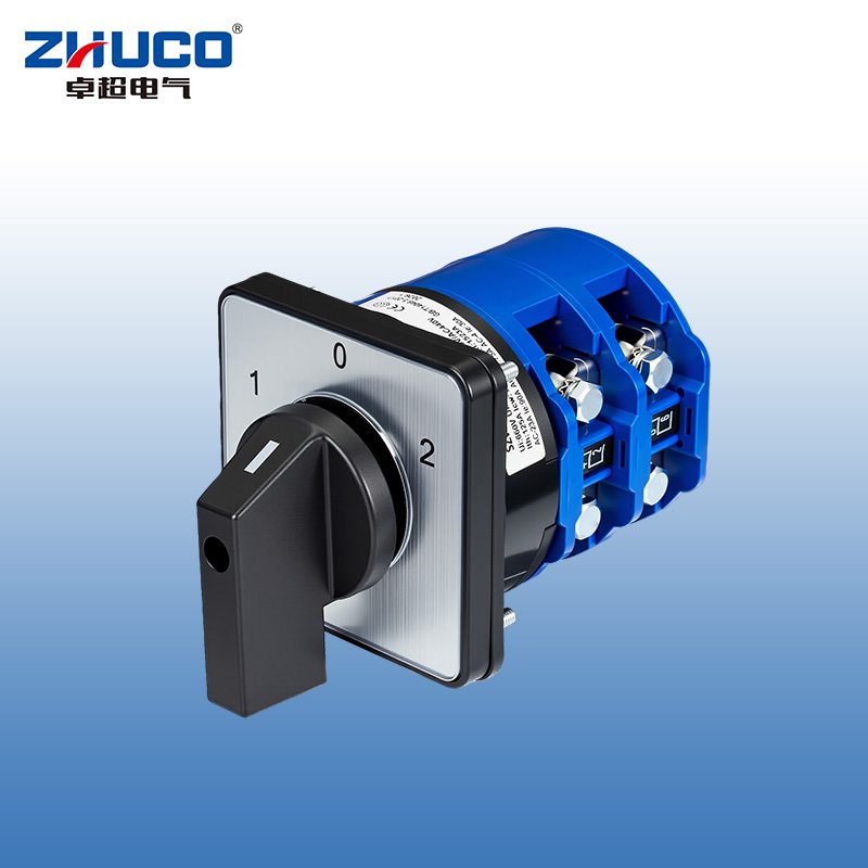 ZHUCO SZW26-125/D202.2 1-0-2 Interruptor de cambio de tres posiciones y dos secciones