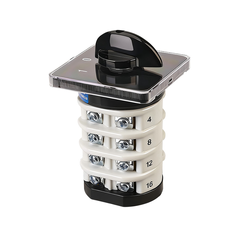 Interruptor selector 102 de tres posiciones y cuatro polos ZHUCO SZL9-25/D1050.4 25A/4P