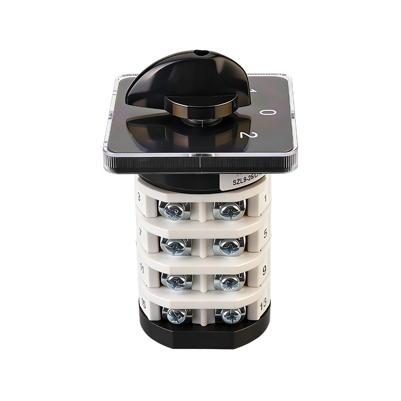 Interruptor selector 102 de tres posiciones y cuatro polos ZHUCO SZL9-25/D1050.4 25A/4P