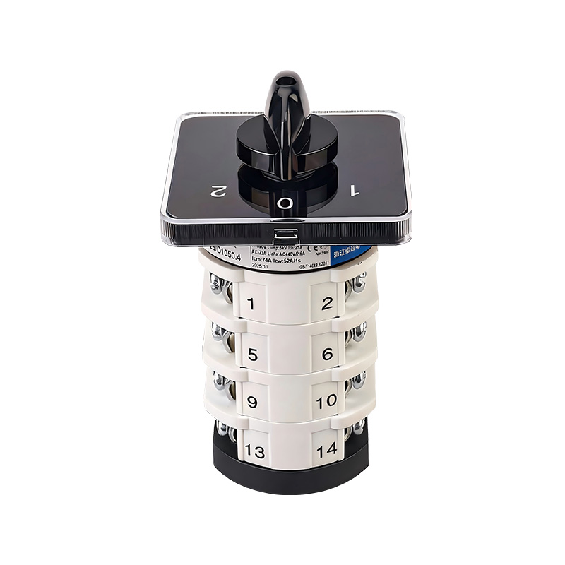 Interruptor selector 102 de tres posiciones y cuatro polos ZHUCO SZL9-25/D1050.4 25A/4P